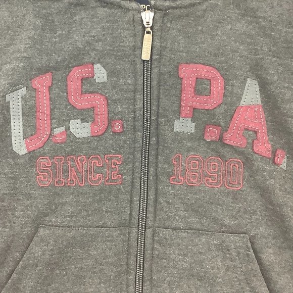 U.S. Polo Assn. | Boy's Zip-Up Sweater | Grey | Various Sizes - Picture 4 of 4